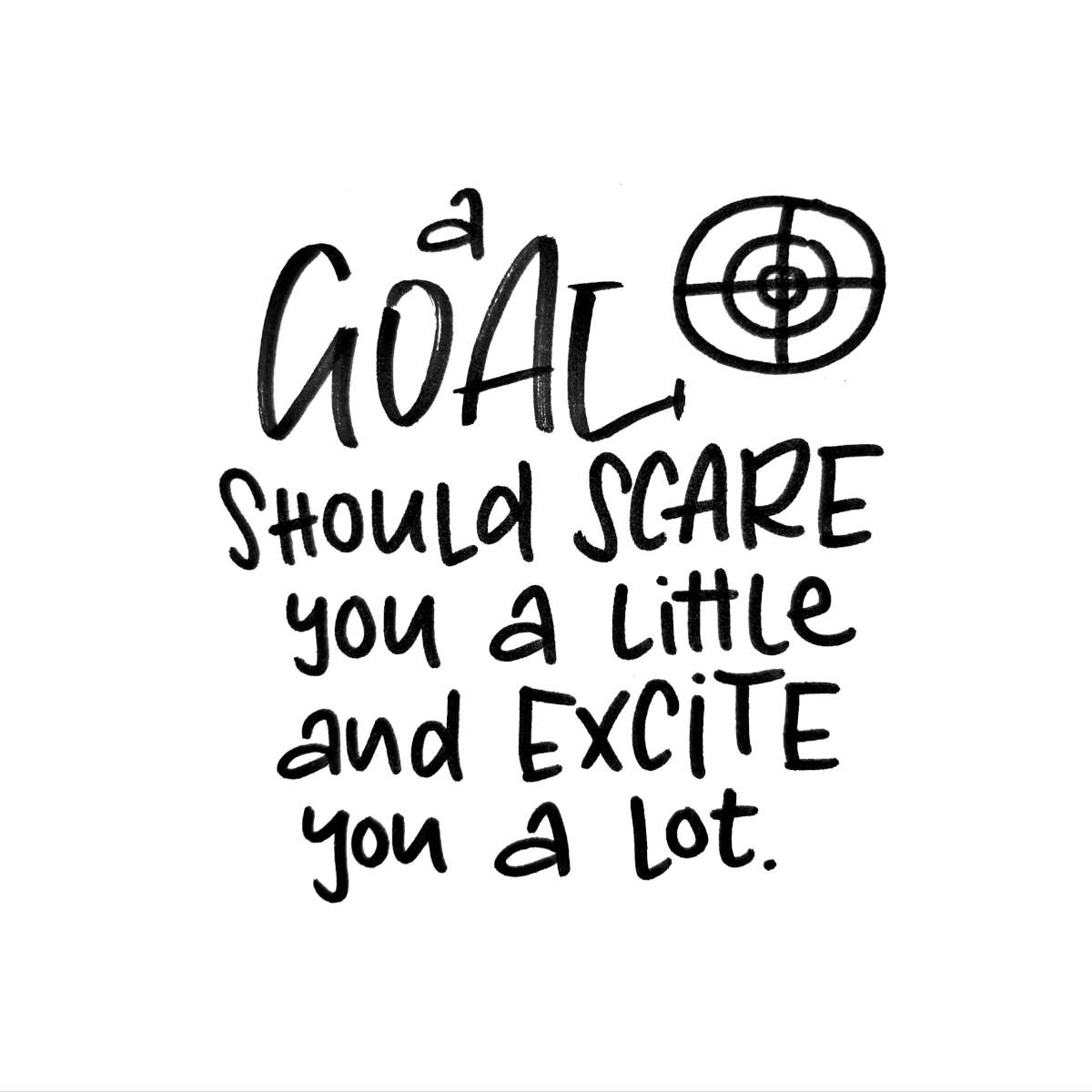 A goal should scare you a little and excite you a lot.